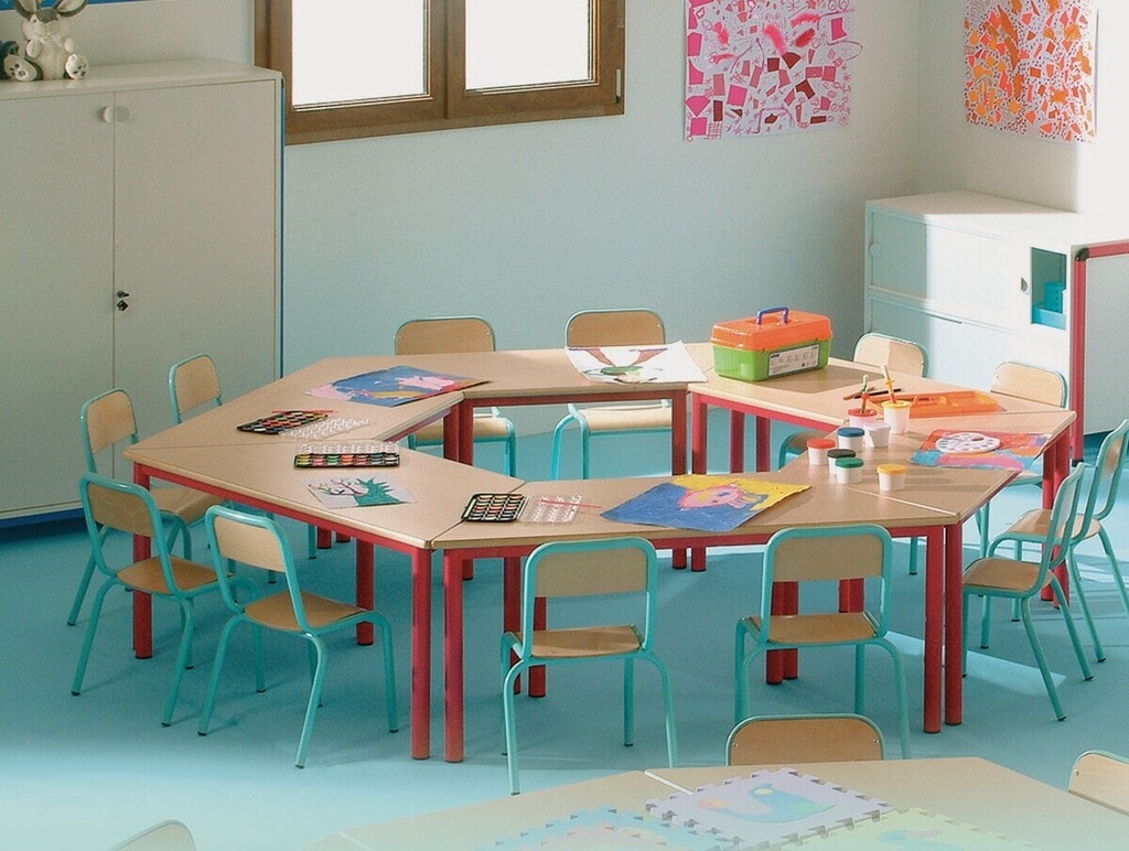 TABLES BERMUDES trapèze maternelle