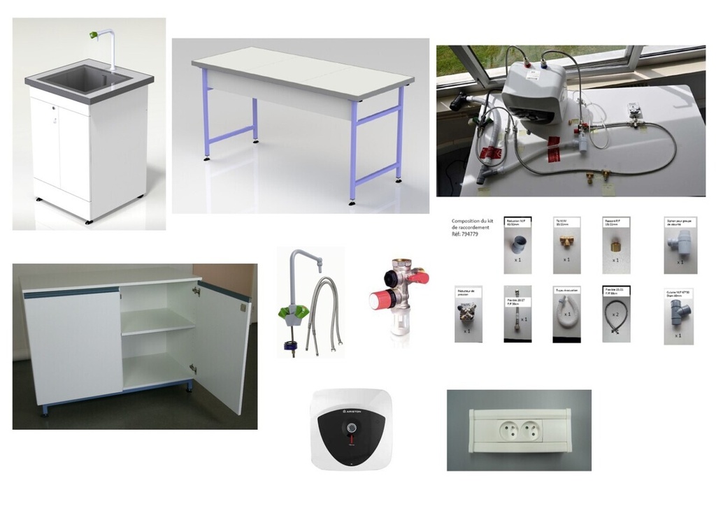 ENSEMBLE LABORATOIRE TABLE HAUTE PROFESSEUR