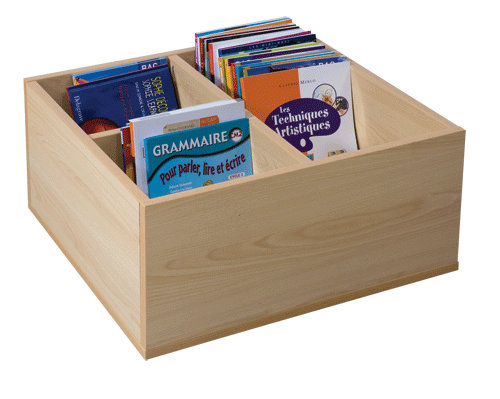 BAC A LIVRES hauteur 28cm